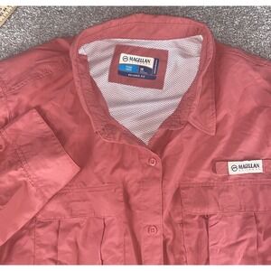 Magellan Laguna Men's 3XL Shirt Solid Fish Gear Salmon Pockets Vented Wick Nylon